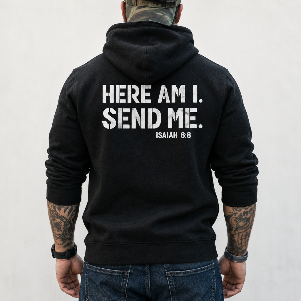 Here Am I Send Me Christian Shirt/Sweatshirt/hoodie – Isaiah 6:8 Faith Apparel