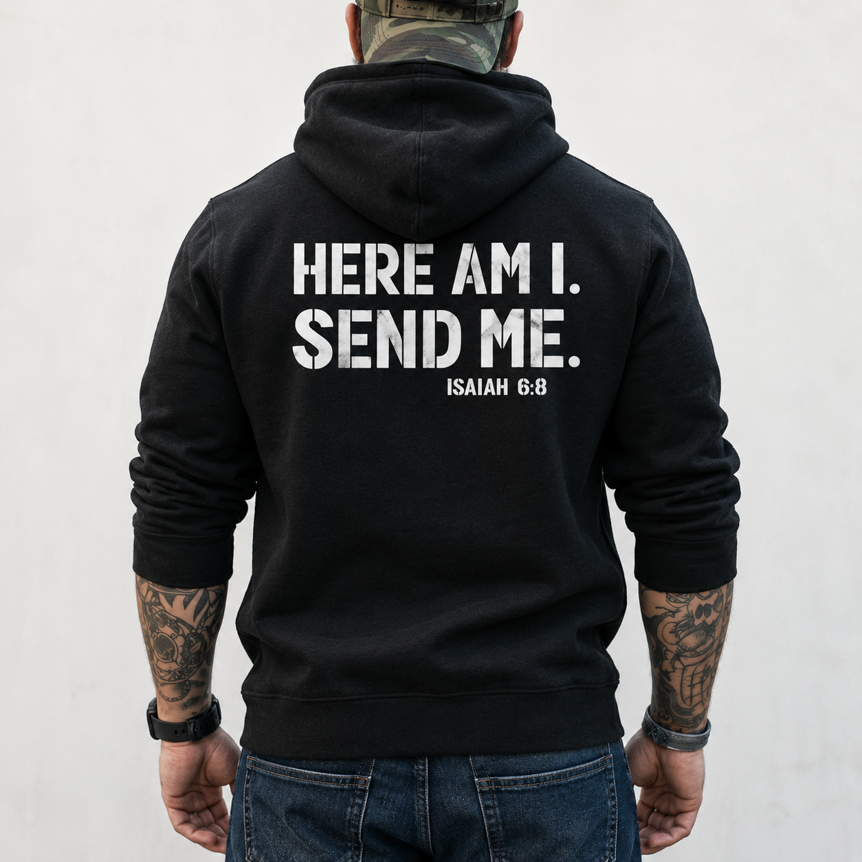 Here Am I Send Me Christian Shirt/Sweatshirt/hoodie – Isaiah 6:8 Faith Apparel