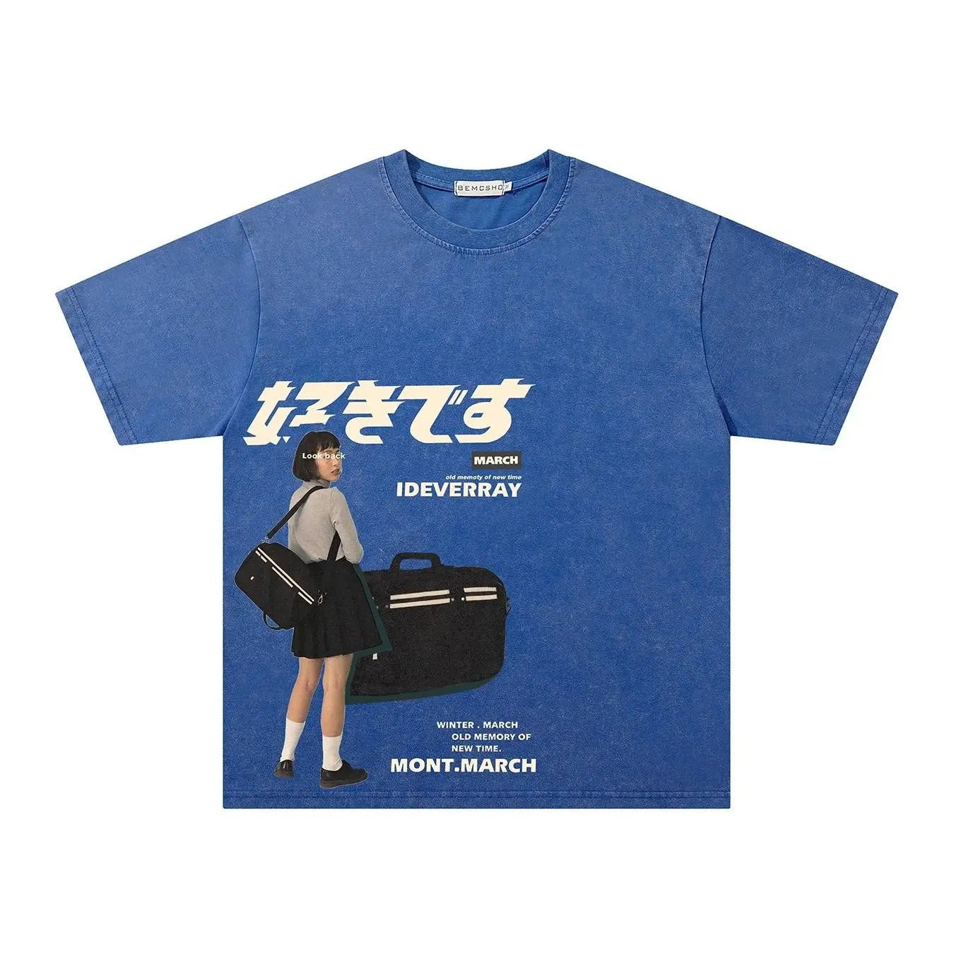 Tokyo Style Graphic Tee – Vintage Washed Oversized Streetwear Shirt/Sweatshirt/Hoodie