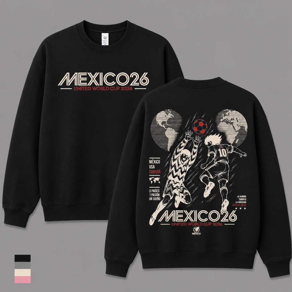 Mexico World Football Tour 2026 Washed Anime T-Shirt/Sweatshirt/Hoodie - Mexico Football Fan Gift