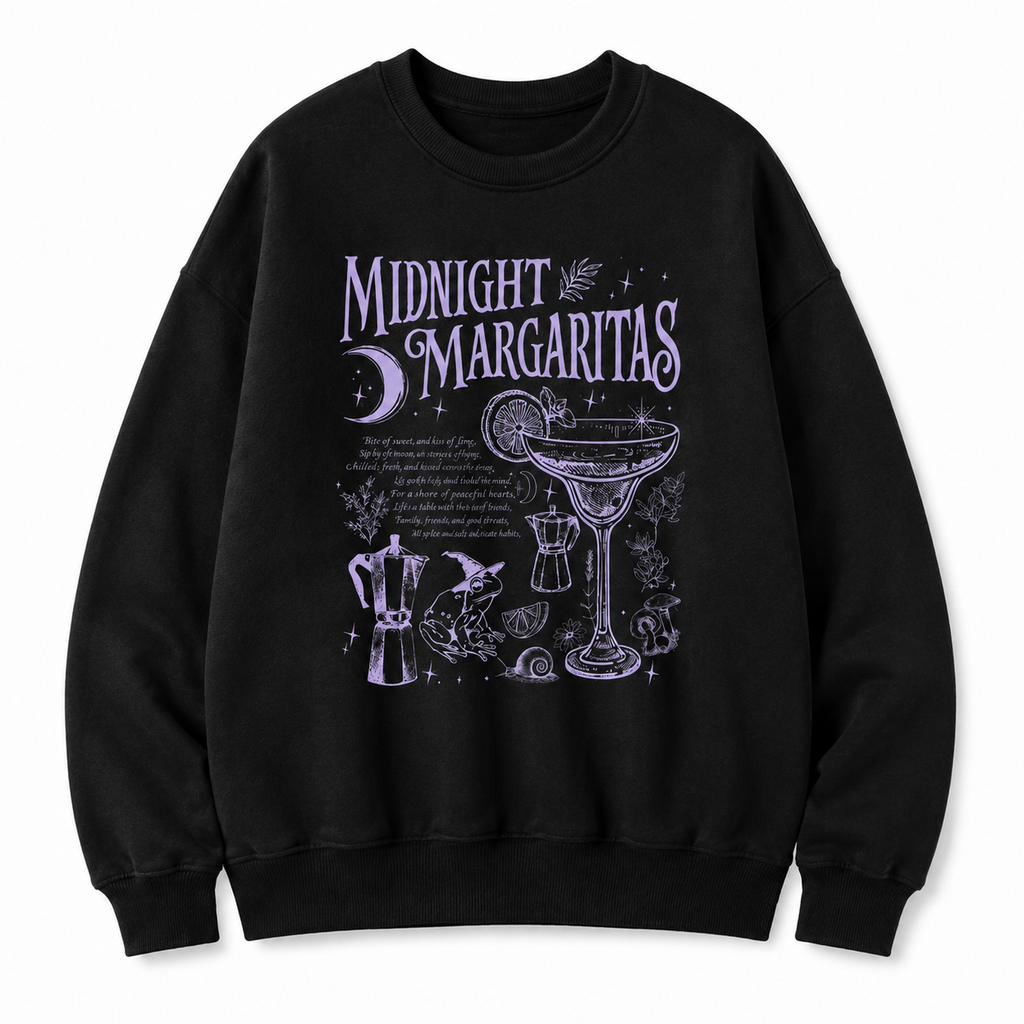 Midnight Margaritas Shirt/Sweatshirt/Hoodie – Witchy Cocktail Graphic Tee for Fall