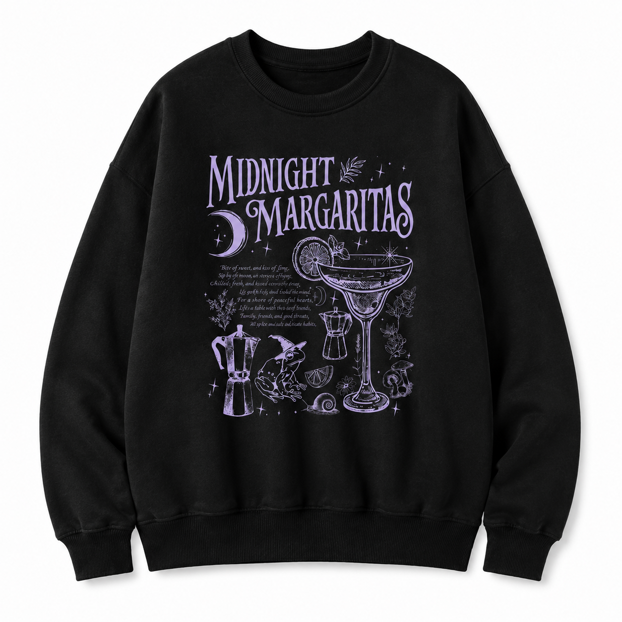 Midnight Margaritas Shirt/Sweatshirt/Hoodie – Witchy Cocktail Graphic Tee for Fall