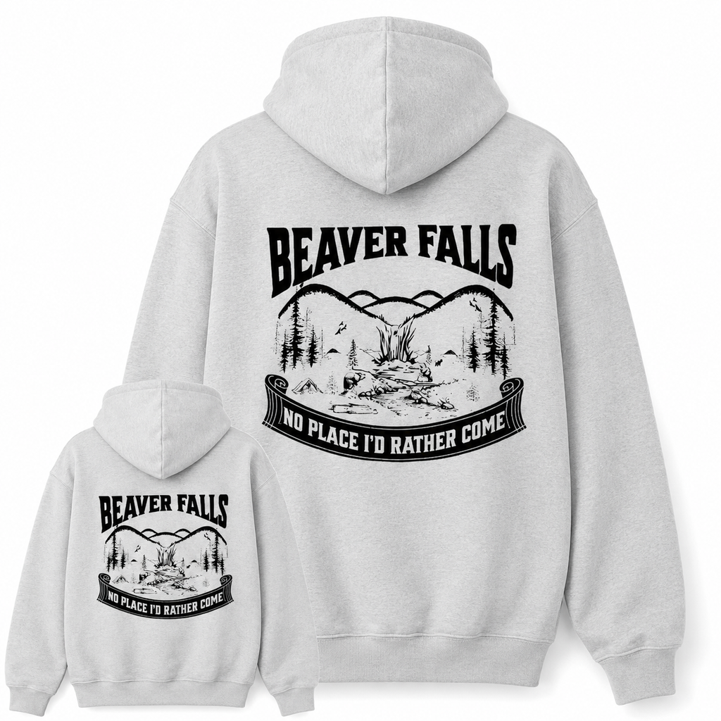 Beaver Falls Graphic Tee 🌲 – Vintage Lodge Humor T-Shirt/Sweatshirt/Hoodie