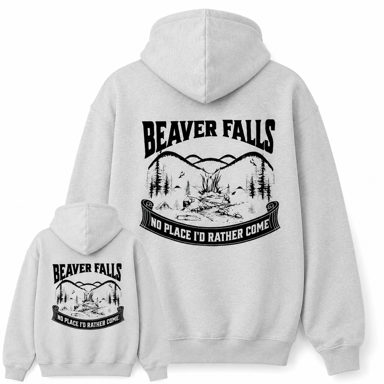 Beaver Falls Graphic Tee 🌲 – Vintage Lodge Humor T-Shirt/Sweatshirt/Hoodie