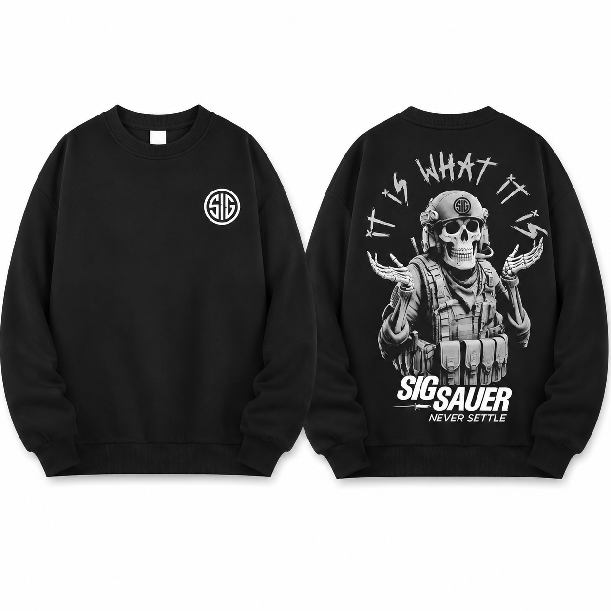 Tactical Skull Warrior Tee – Military Inspired Graphic Streetwear Shirt/Sweatshirt/Hoodie