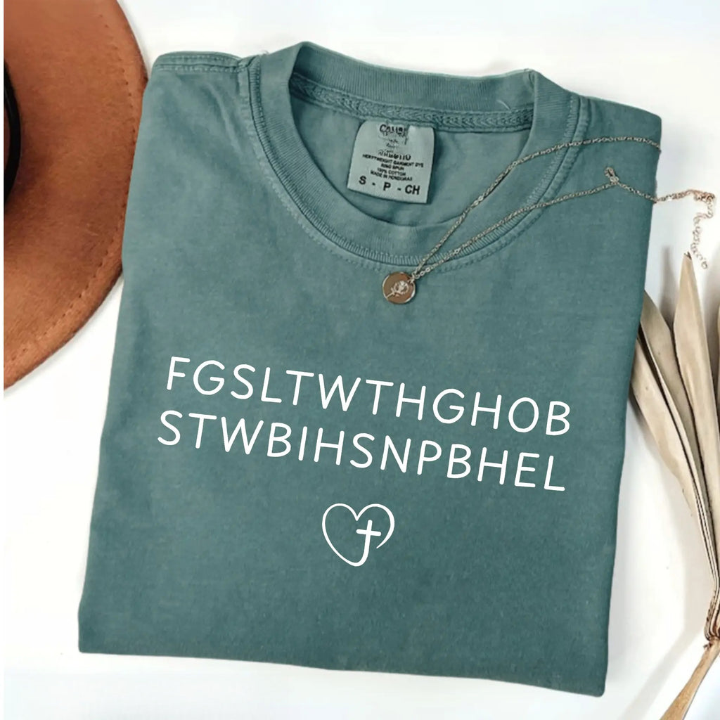 John 3:16 Bible Verse Shirt /Sweatshirt/Hoodie– God So Loved the World Christian Acronym Tee