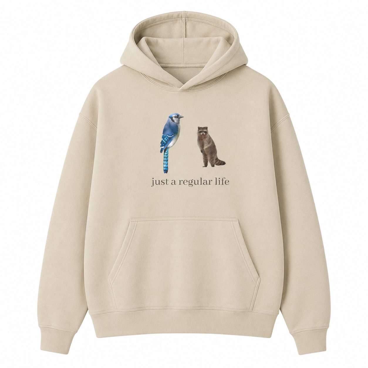 Just a regular life - Blue Jay and Raccoon T-Shirt/Sweatshirt/Hoodie