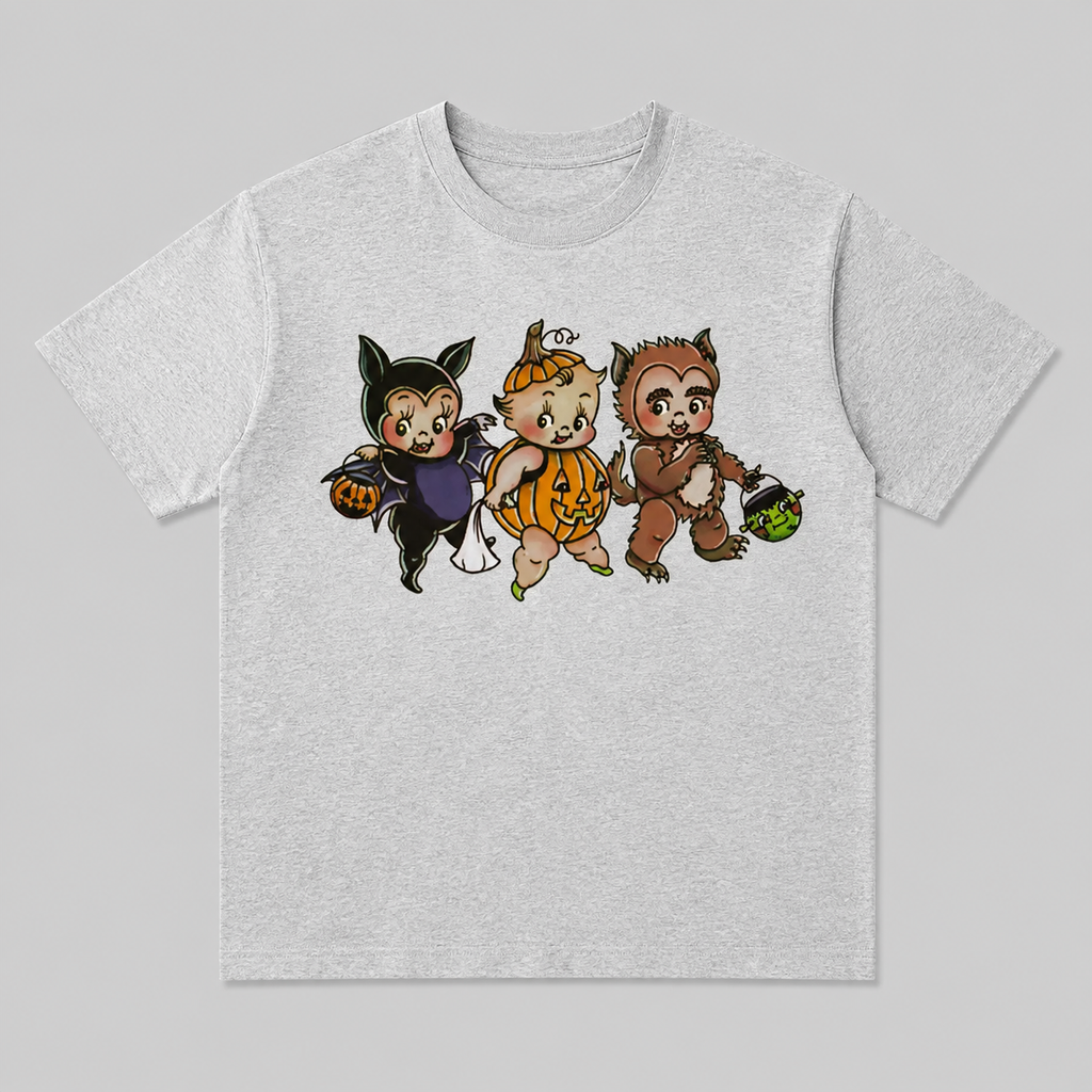 Kewpie Halloween Trick or Treat T-Shirt/Sweatshirt/Hoodie – Retro Pumpkin Bat Costume Graphic Tee