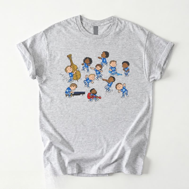 Detroit Football Dance Graphic Tee – Retro Cartoon Game Day T-Shirt/Sweatshirt/Hoodie