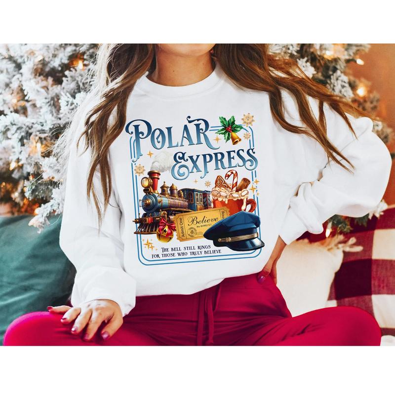 Magic Train P0lar Ex press Crewneck, Graphic Train Christmas 2025 Unisex Tshirt Sweatshirt Hoodie, Gift for Xmas