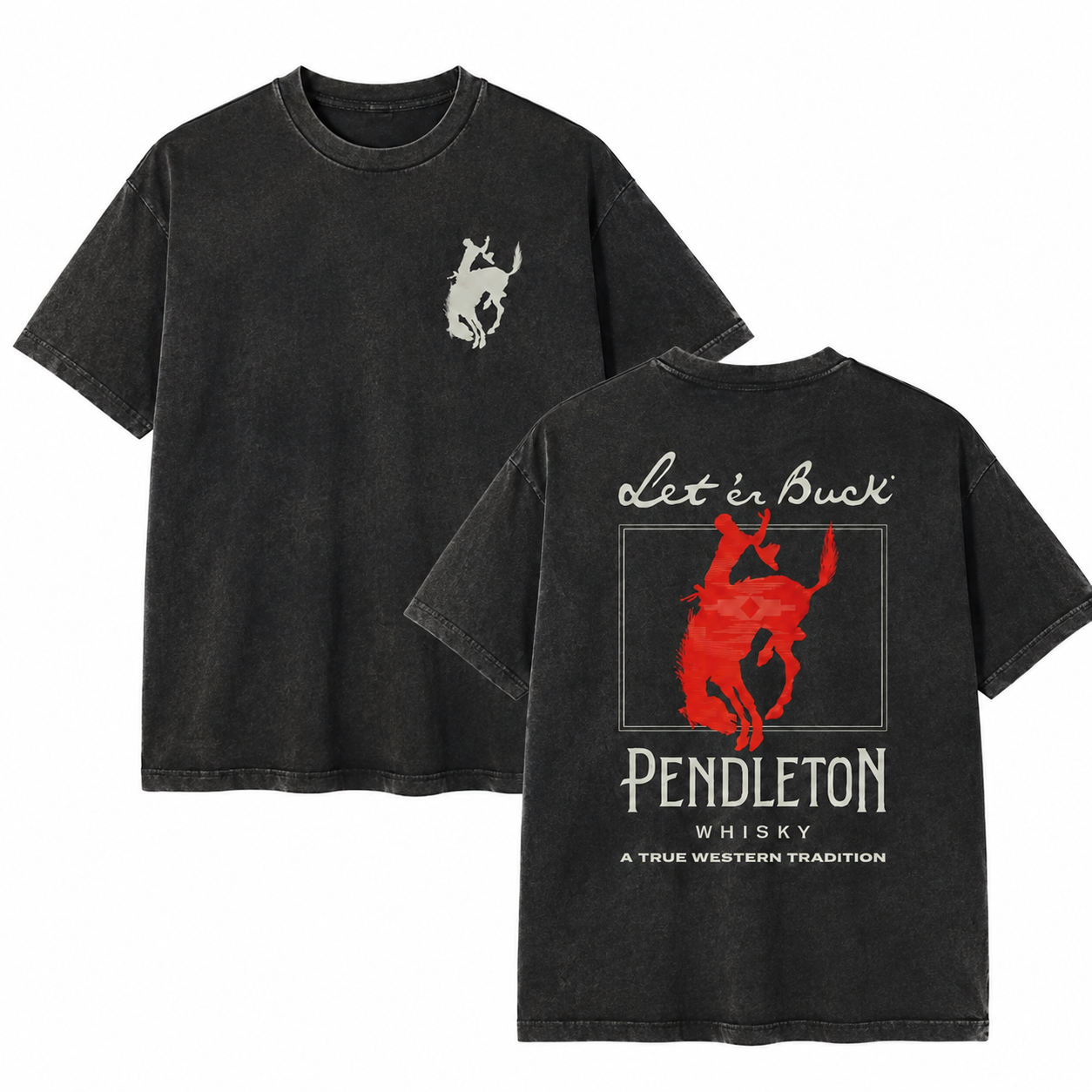 Let 'Er Buck Western Rodeo Hoodie – Vintage Cowboy Graphic Sweatshirt/T-shirt