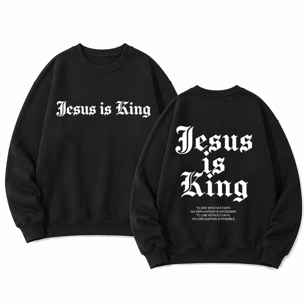 Jesus Is King Vintage Washed Tee – Christian Streetwear Graphic T-Shirt/Sweatshirt/Hoodie