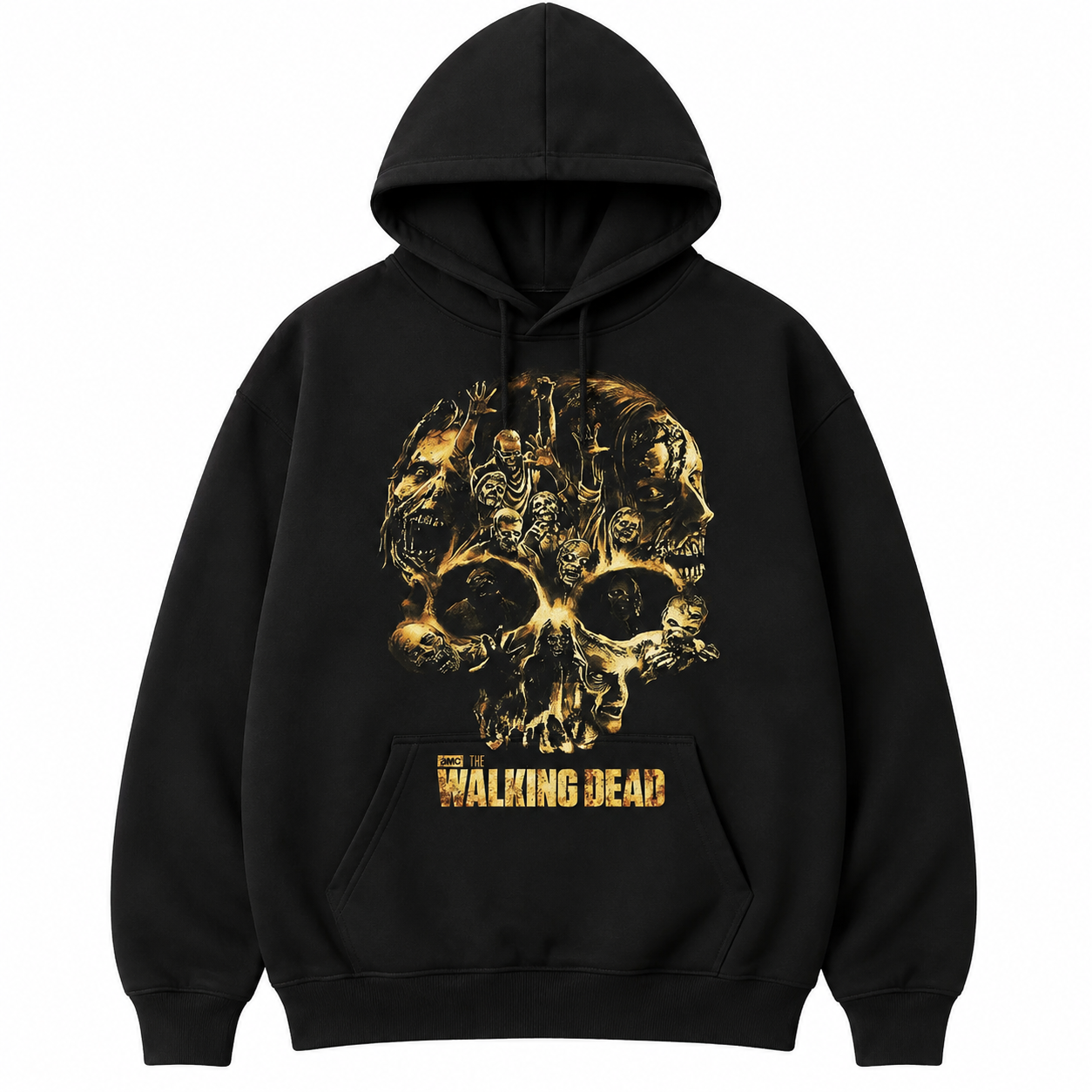 Vintage Zombie Skull Graphic Tee – Dark Horror The Walking Dead Washed Streetwear Shirt/Sweatshirt/Hoodie