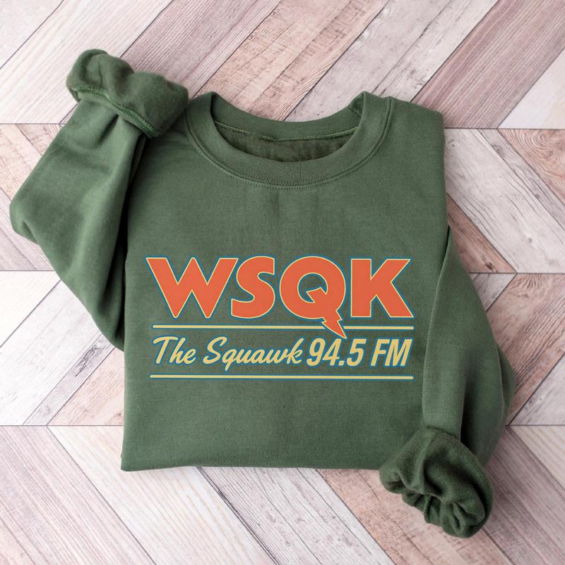 Retro WSQK The Squawk Shirt, 80s Hawkins Radio Station Tee, Vintage Sci-Fi Graphic T-Shirt, Gift For Stranger Things Fans, Unisex Tee