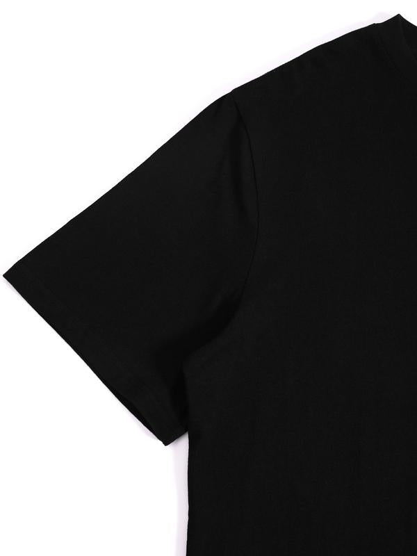 Plus Size Trendy Casual T-Shirt with Inspirational God Don't Play About Me Quote Print for American Women All Seasons Cotton Loose Top Unisex Garment