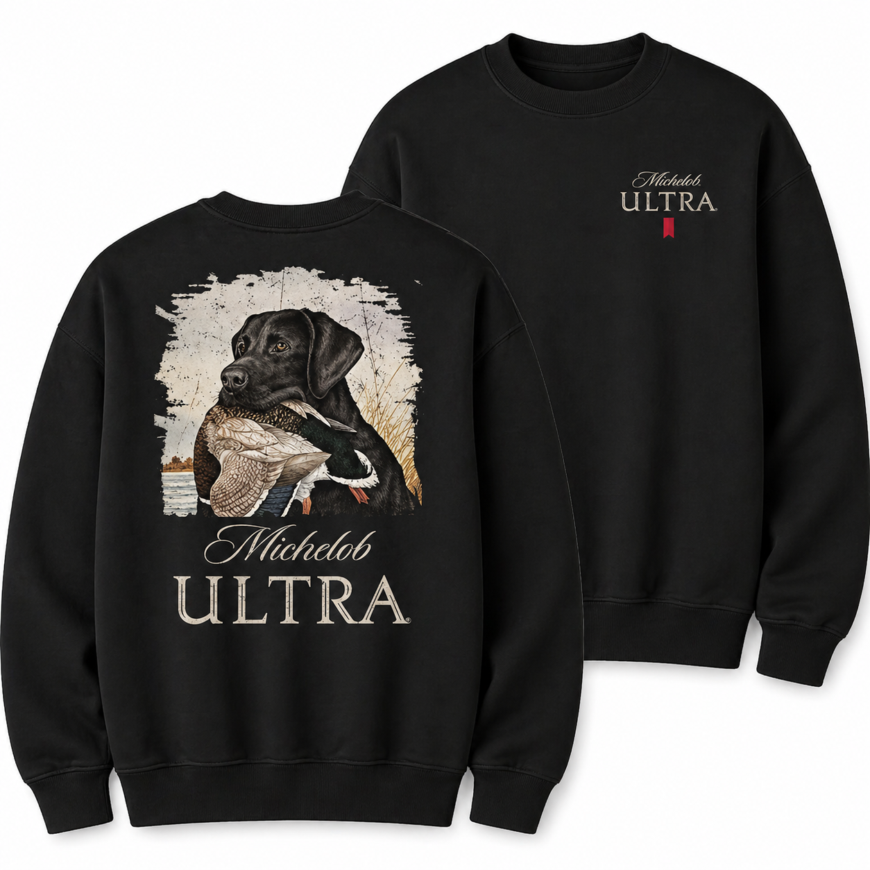 Mallard Duck & Hunting Dog T-Shirt/Sweatshirt/Hoodie – Vintage Outdoor Beer Lover Graphic Tee