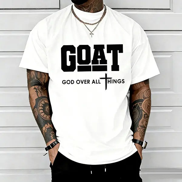 GOAT “God Over All Things” Christian T-Shirt/Sweatshirt/Hoodie – Faith Graphic Tee