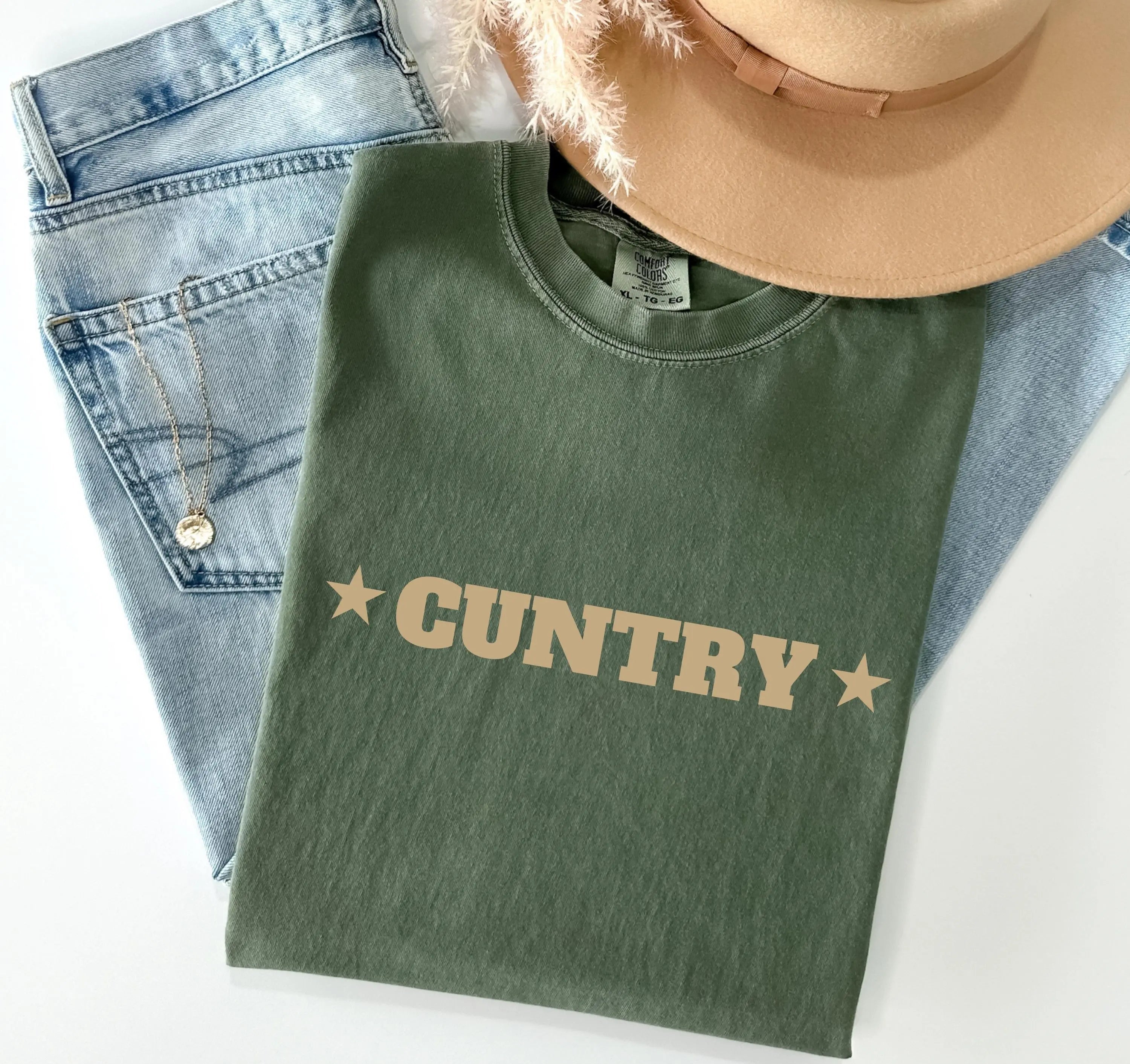 Cuntry Comfort Colors Shirt/Sweatshirt/Hoodie - Country Concert Music Festival Western Shirt