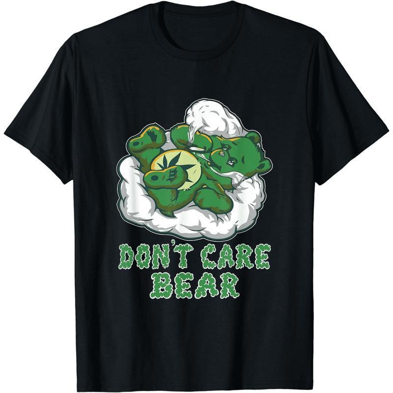 Funny Bear Smoking Weed Cannabis Marijuana 4:20 Stoner Gift T-Shirt for Men Women