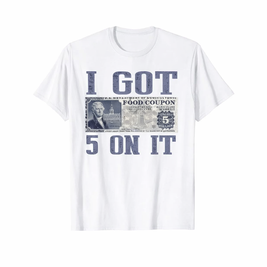 I Got $5 on It Graphic T-Shirt/Sweatshirt/Hoodie – Vintage Money Print Streetwear Tee, Loose Fit Casual Short Sleeve Shirt for Men & Women