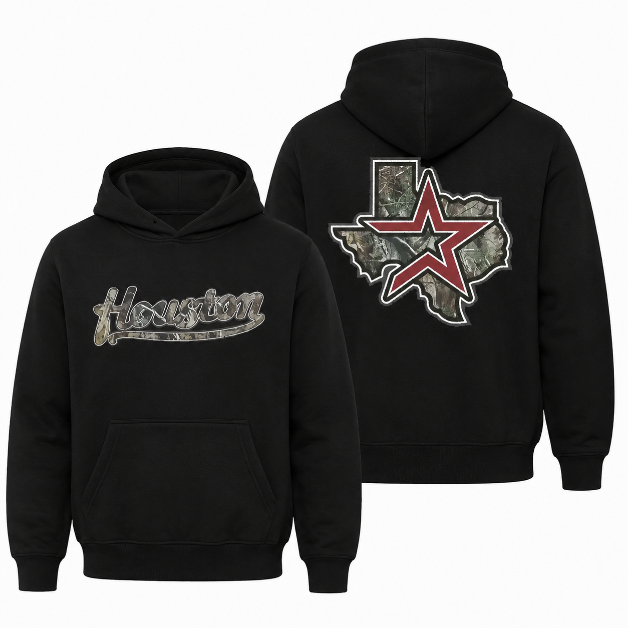 Houston Texas T-Shirt/Sweatshirt/Hoodie – Vintage Camo Star Graphic Tee