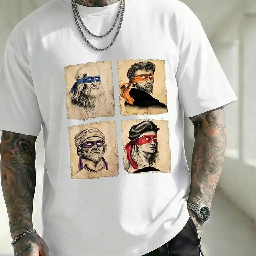Funny Art Parody Graphic T-Shirt/Sweatshirt/Hoodie – Italian Classic Style Cartoon Tee for Men
