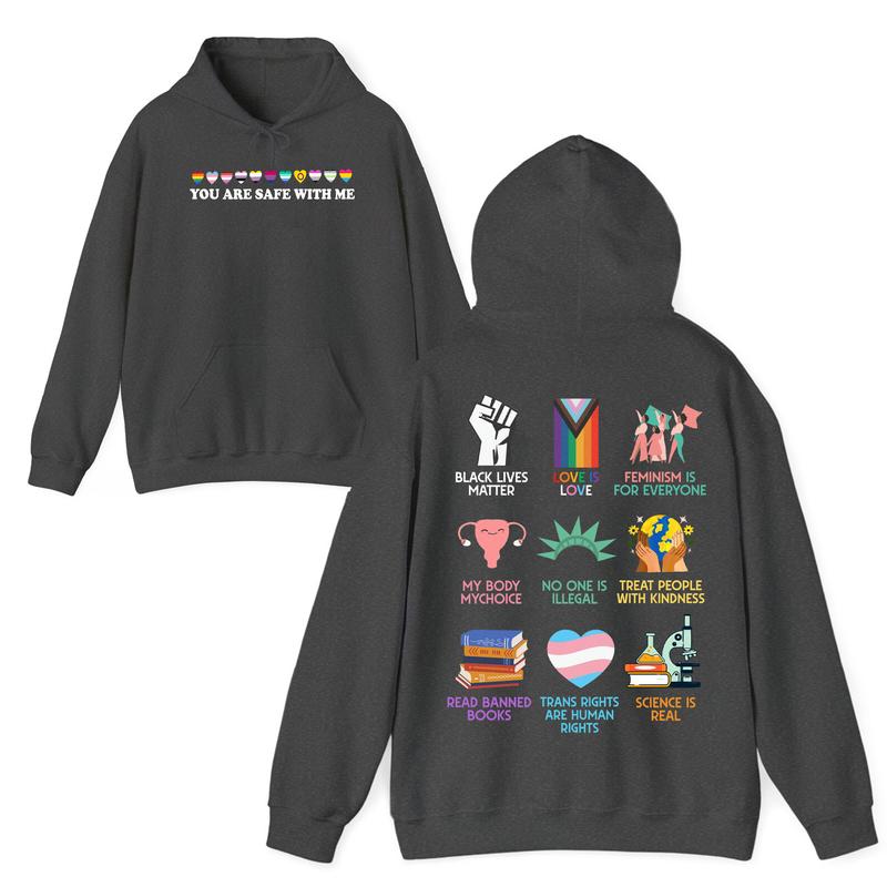 Equality shirt, Human rights shirt, You are safe with me T-shirt/Sweatshirt/Hoodie