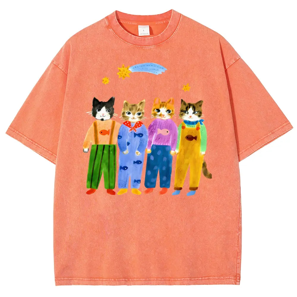 Hand Painted Cats Graphic Tee | Cute Animal Shirt/Sweatshirt/Hoodie