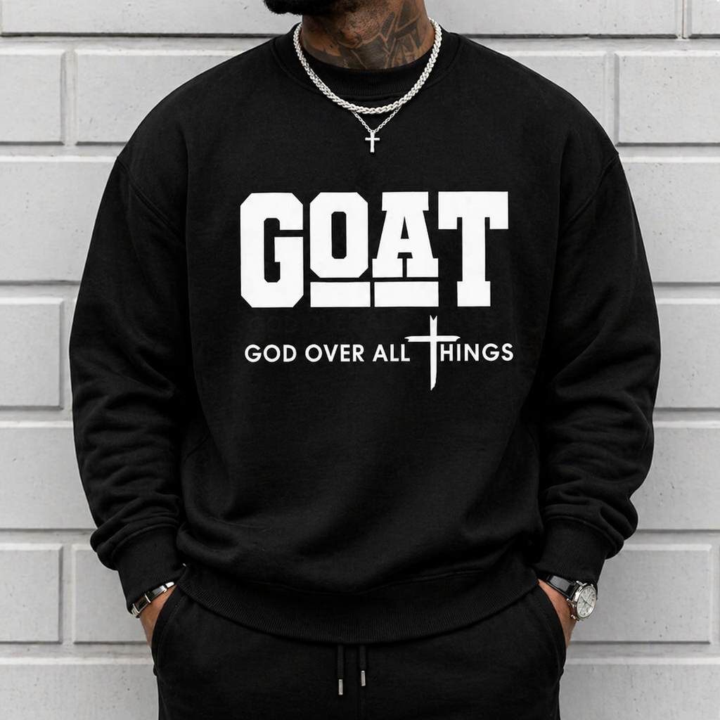 GOAT “God Over All Things” Christian T-Shirt/Sweatshirt/Hoodie – Faith Graphic Tee