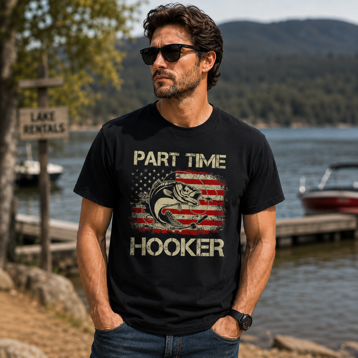 Part Time Hooker T-Shirt/Sweatshirt/Hoodie 🎣 – Funny Fishing Graphic Tee