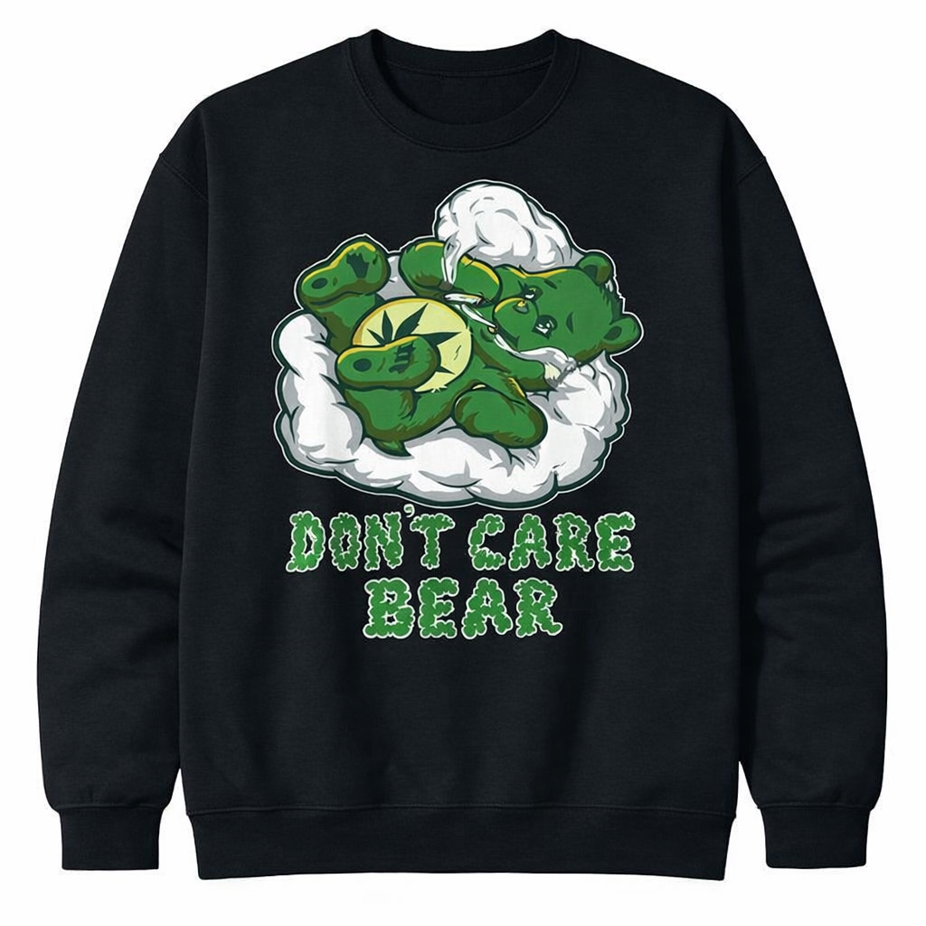 Funny Bear Smoking Weed Cannabis Marijuana 4:20 Stoner Gift T-Shirt/Sweatshirt/Hoodie for Men Women