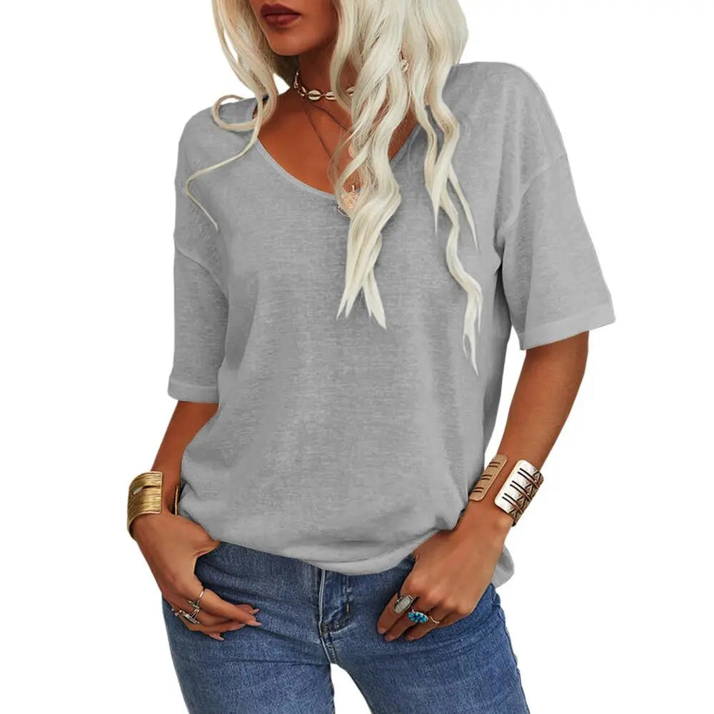 Lightweight Imily Bela Women's Soft V Neck Tshirt
