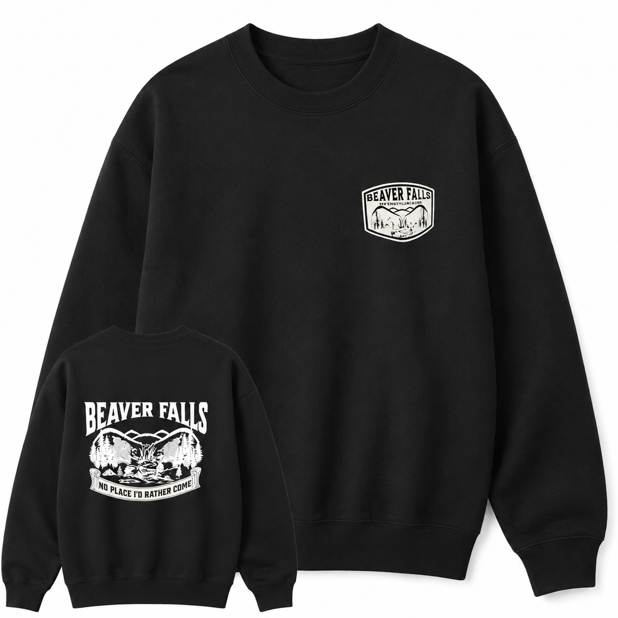 Beaver Falls Graphic Tee 🌲 – Vintage Lodge Humor T-Shirt/Sweatshirt/Hoodie