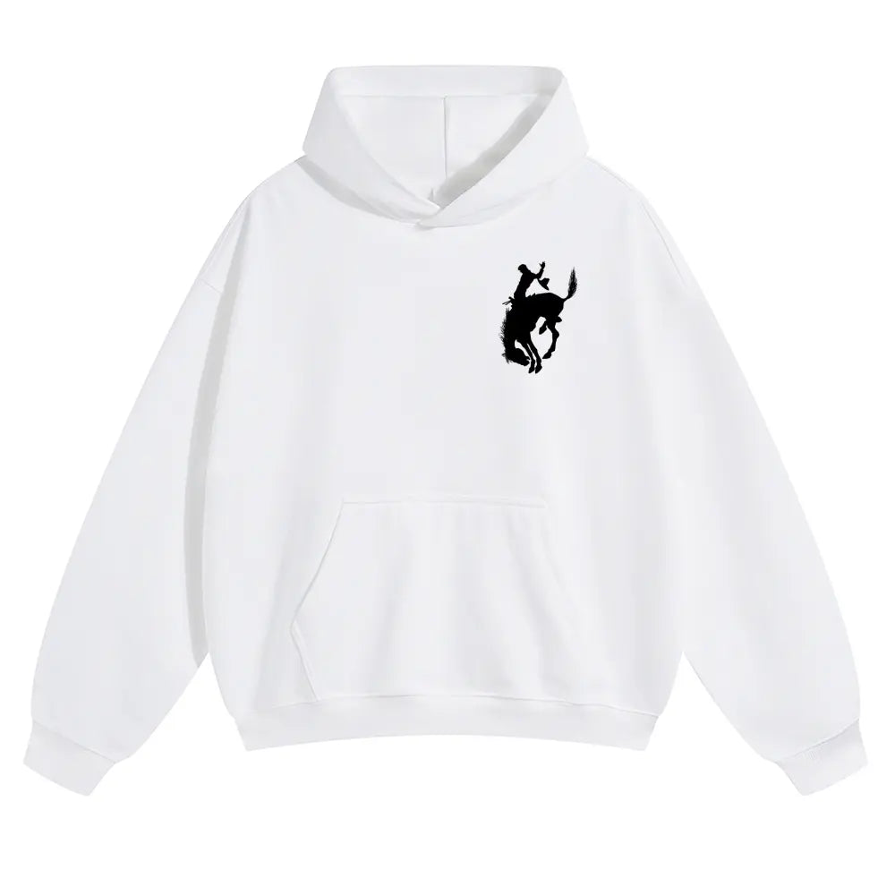 Let 'Er Buck Western Rodeo Hoodie – Vintage Cowboy Graphic Sweatshirt/T-shirt