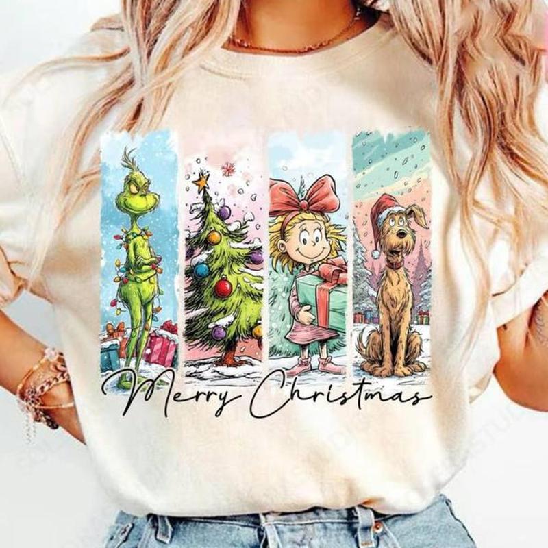 [Winter Outfits]Merry Christmas Sweatshirt, Grinchmas Christmas Sweatshirt, Christmas Comedy Movies Friends Sweater, 90s Christmas Movie, Family Xmas Outfit BWOGI