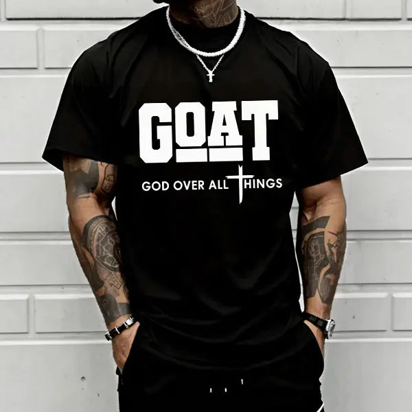 GOAT “God Over All Things” Christian T-Shirt/Sweatshirt/Hoodie – Faith Graphic Tee