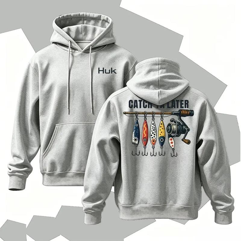 Catch Ya Later Fishing Hoodie/Sweatshirt/T-shirt – Vintage Lure Graphic Pullover for Men