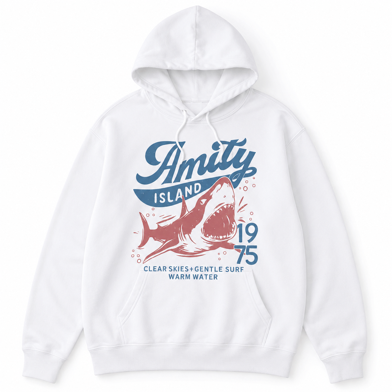 Retro 1975 Jaws Amity Island Tee/Sweatshirt/Hoodie – Vintage Coastal Summer Graphic Shirt