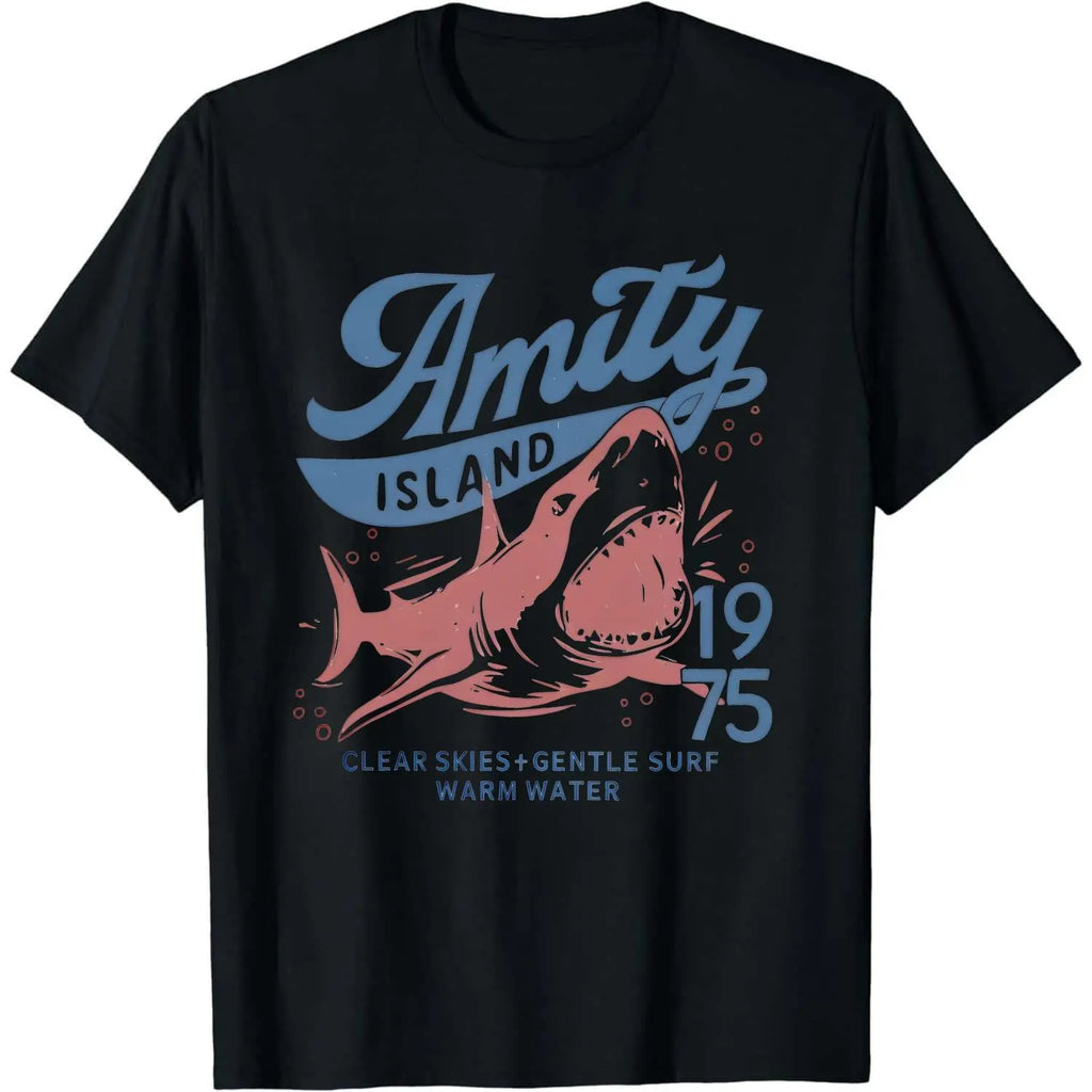 Retro 1975 Jaws Amity Island Tee/Sweatshirt/Hoodie – Vintage Coastal Summer Graphic Shirt