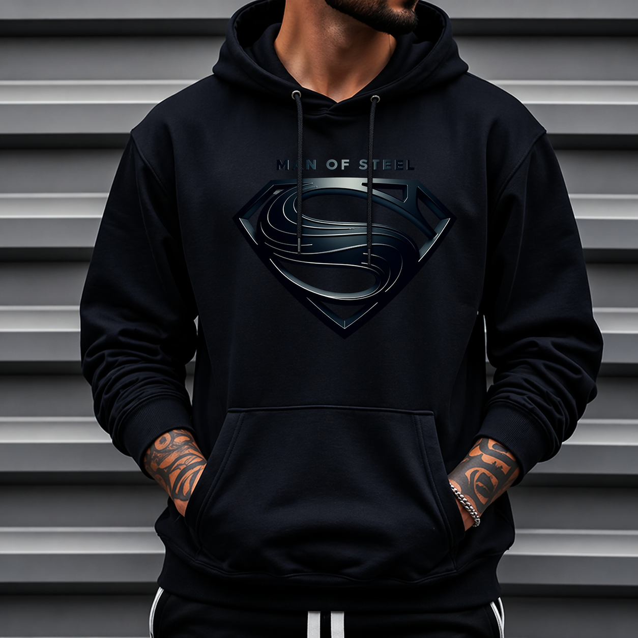 Justice League Men'S Black Shield Graphic T-Shirt/Sweatshirt/Hoodie – Metallic Emblem Streetwear Tee for Men