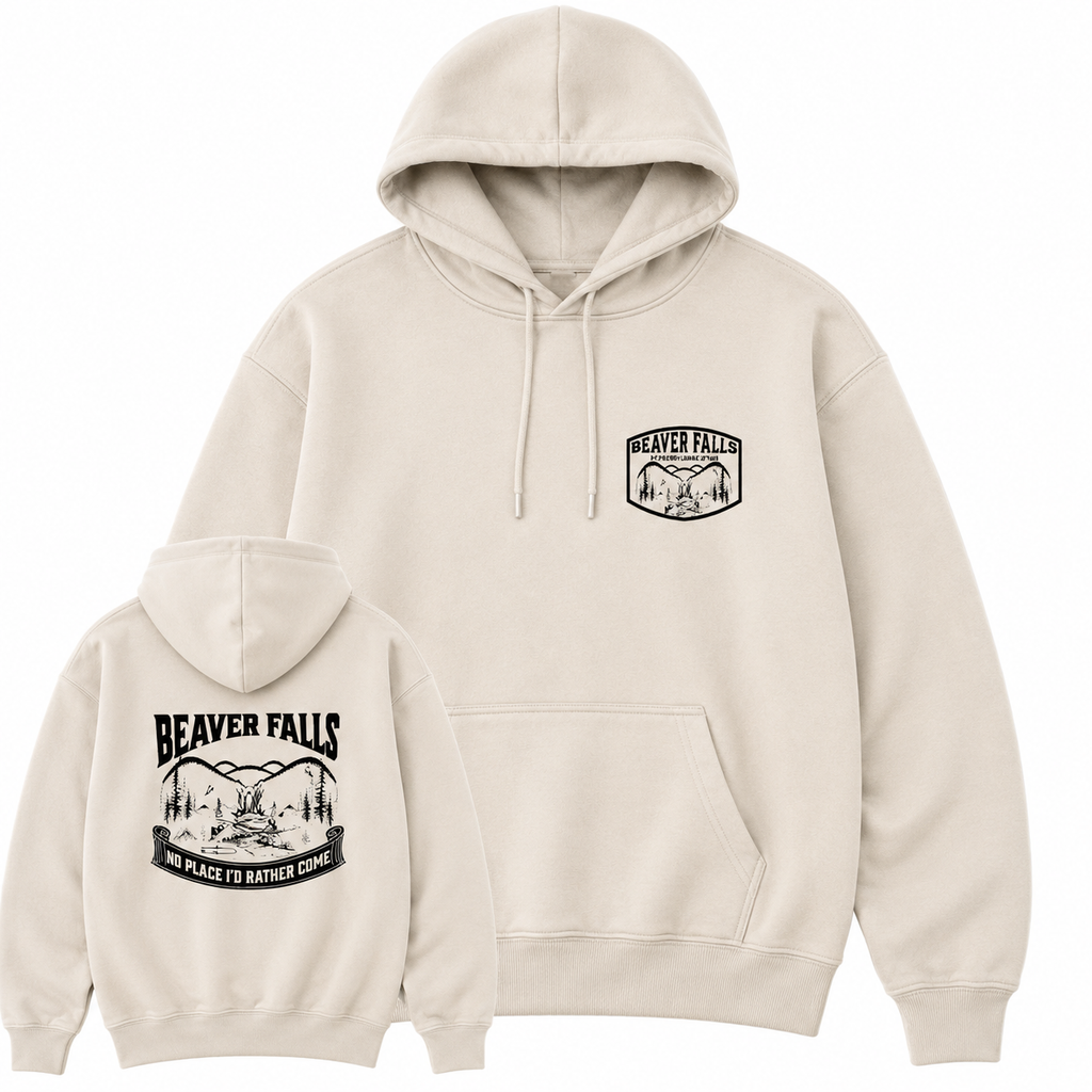 Beaver Falls Graphic Tee 🌲 – Vintage Lodge Humor T-Shirt/Sweatshirt/Hoodie