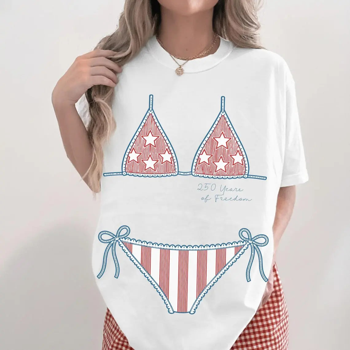 America 250 Bikini Illusion Graphic Tee/Sweatshirt/Hoodie