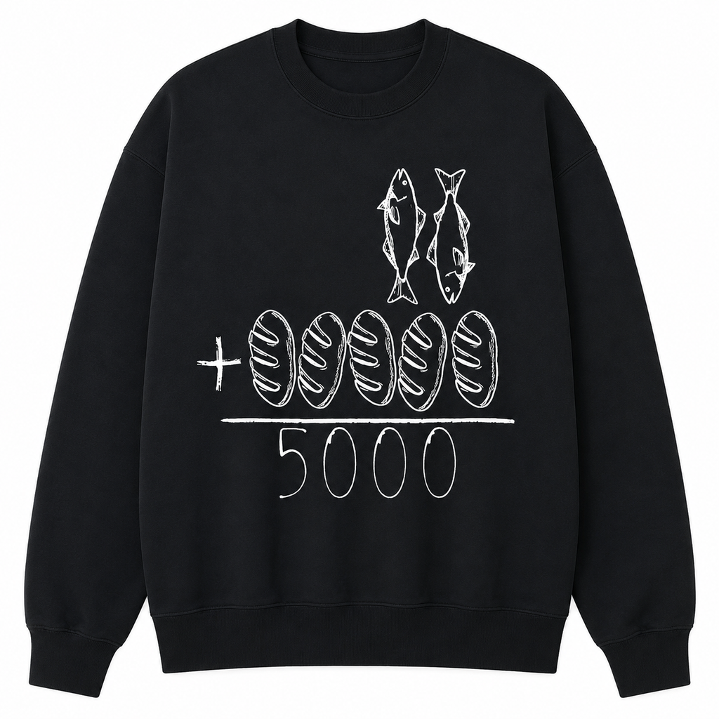 Five Loaves Two Fish Christian T-Shirt/Sweatshirt/Hoodie – Jesus Feeds the 5000 Vintage Faith Tee