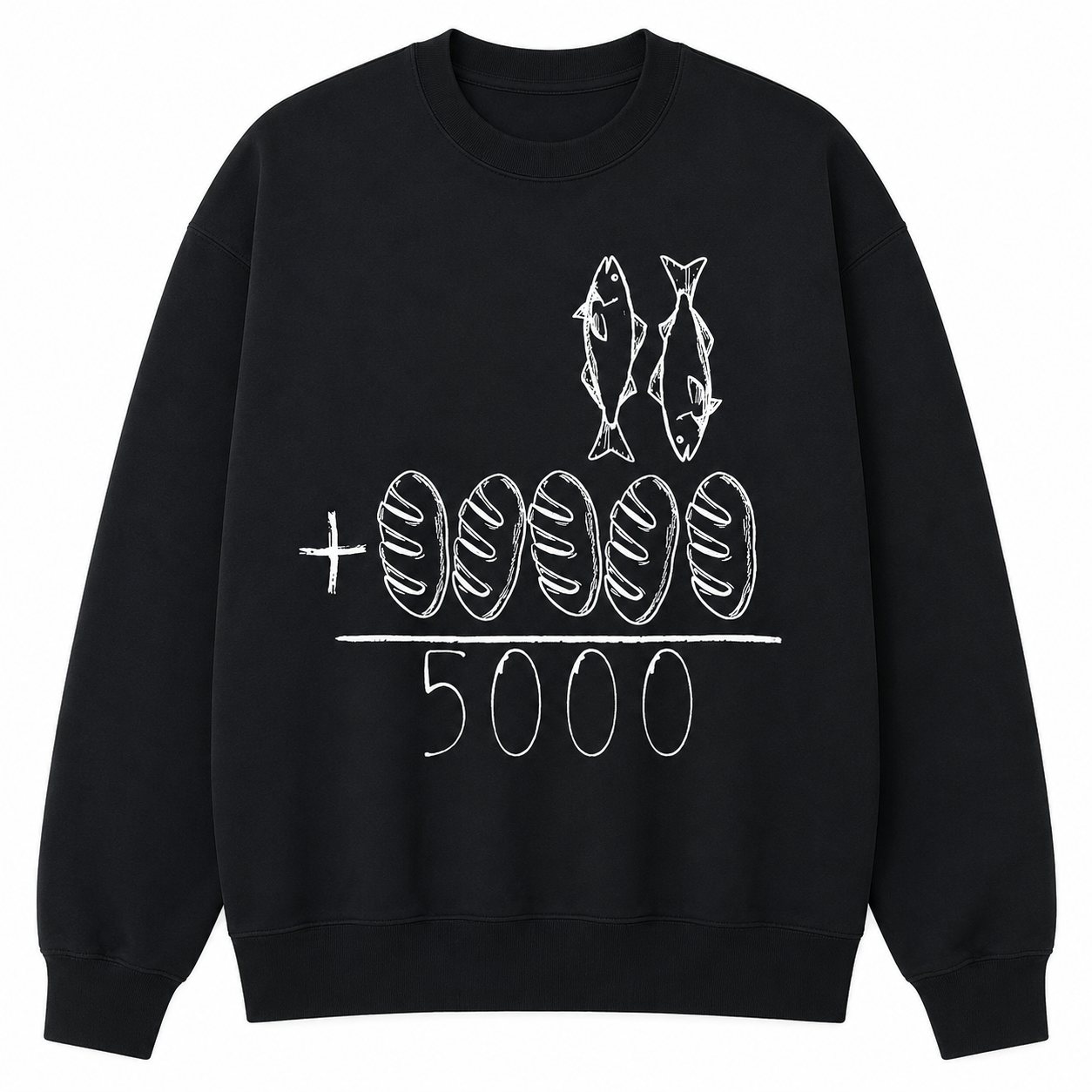 Five Loaves Two Fish Christian T-Shirt/Sweatshirt/Hoodie – Jesus Feeds the 5000 Vintage Faith Tee