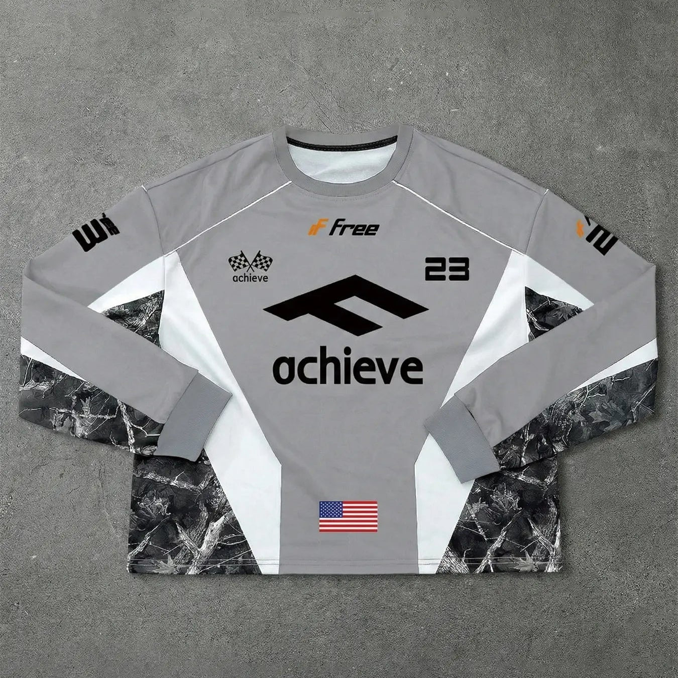 Racing Style Long Sleeve Shirt – Men's Retro Motorsport Streetwear