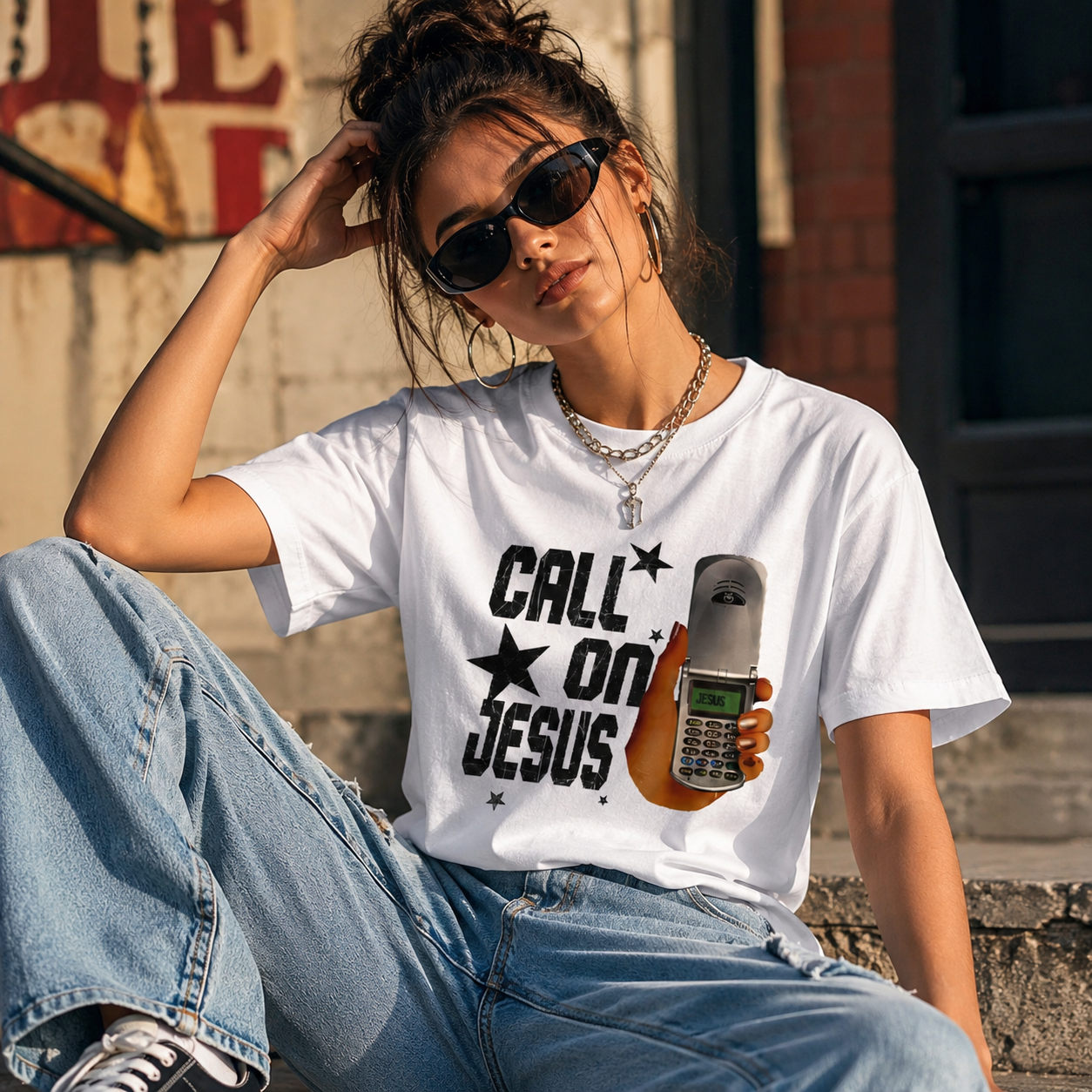 Y2K Christian Tee 📞 – Retro Faith Graphic Shirt/Sweatshirt/Hoodie