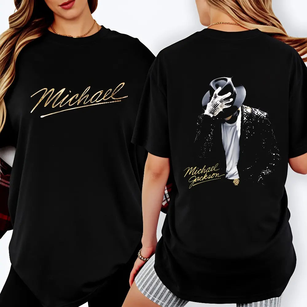 Michael Jackson Black Gold Dance Graphic T-Shirt/Sweatshirt/Hoodie – Retro Stage Performer Tee