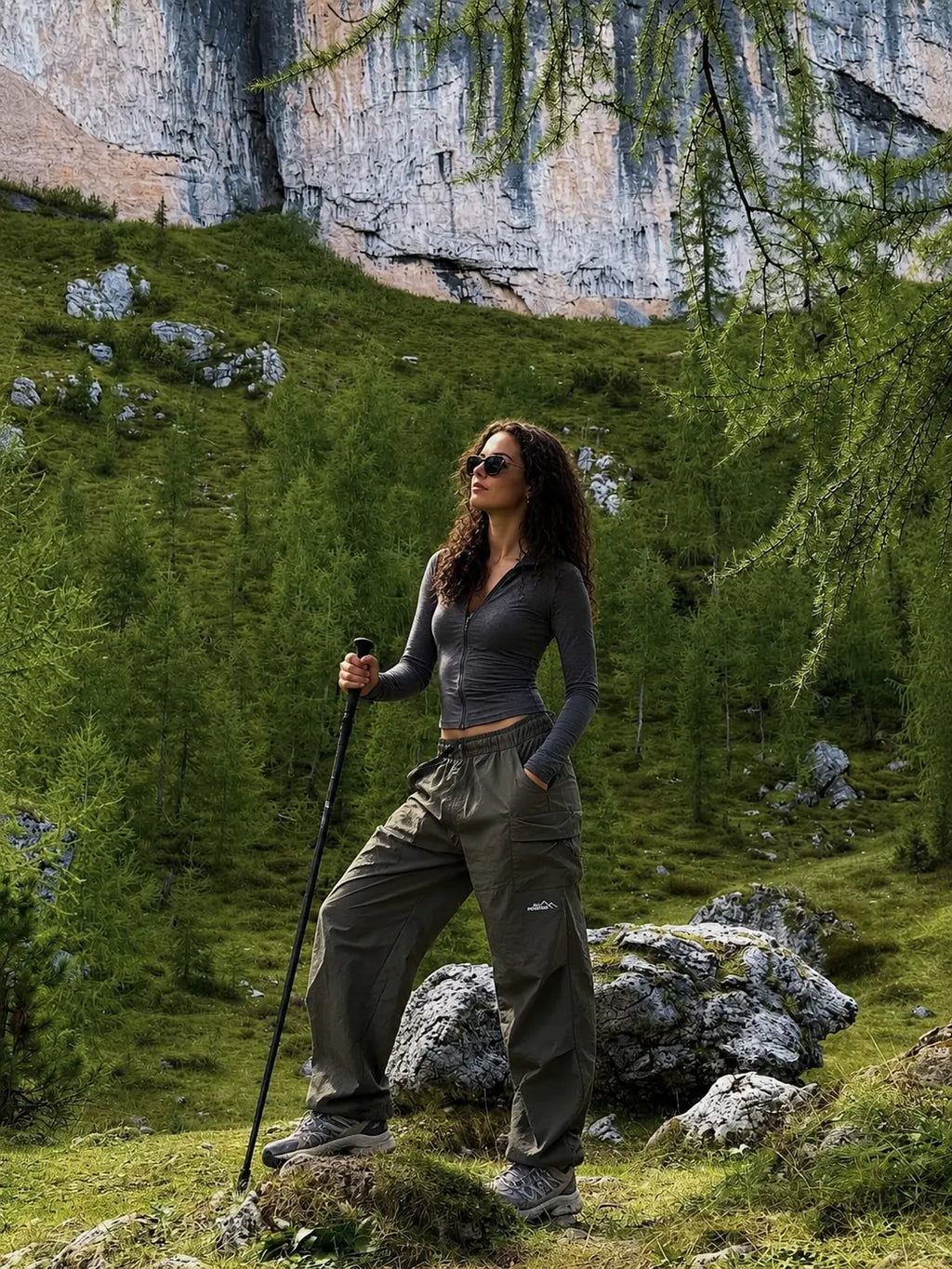 Unisex Lightweight Hiking Pants – Quick Dry Water Resistant Loose Fit Cargo Pants with Pockets
