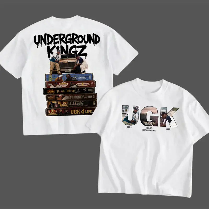 UGK Underground Kingz Graphic T-Shirt/Sweatshirt/Hoodie – Vintage Hip Hop Front & Back Rap Tee , Gift For Fan