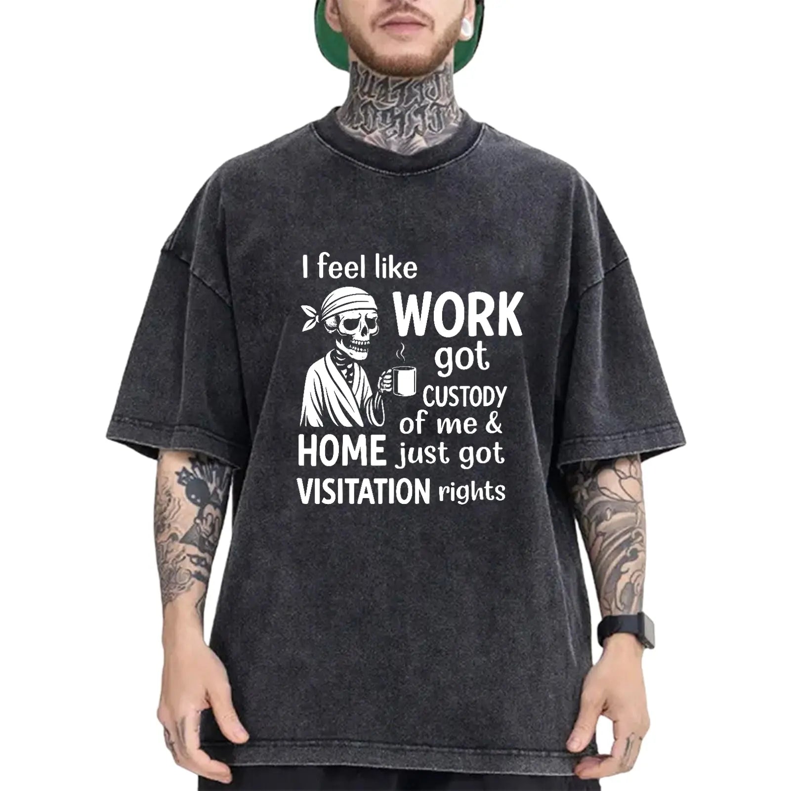 Work Got Custody Of Me T-Shirt/Sweatshirt/Hoodie – Funny Employee Burnout Graphic Tee
